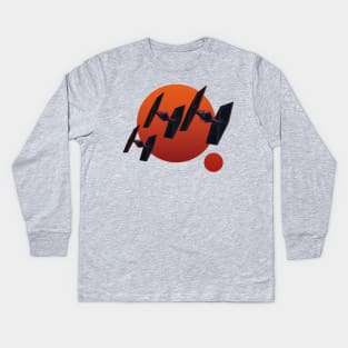 Tie Fighter Sunset Kids Long Sleeve T-Shirt